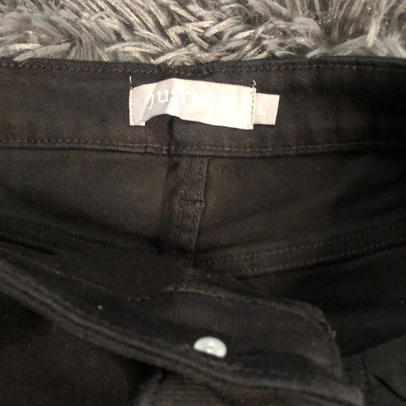 Just USA Black Denim Mini Skirt NWT Size L - Picture 7 of 7